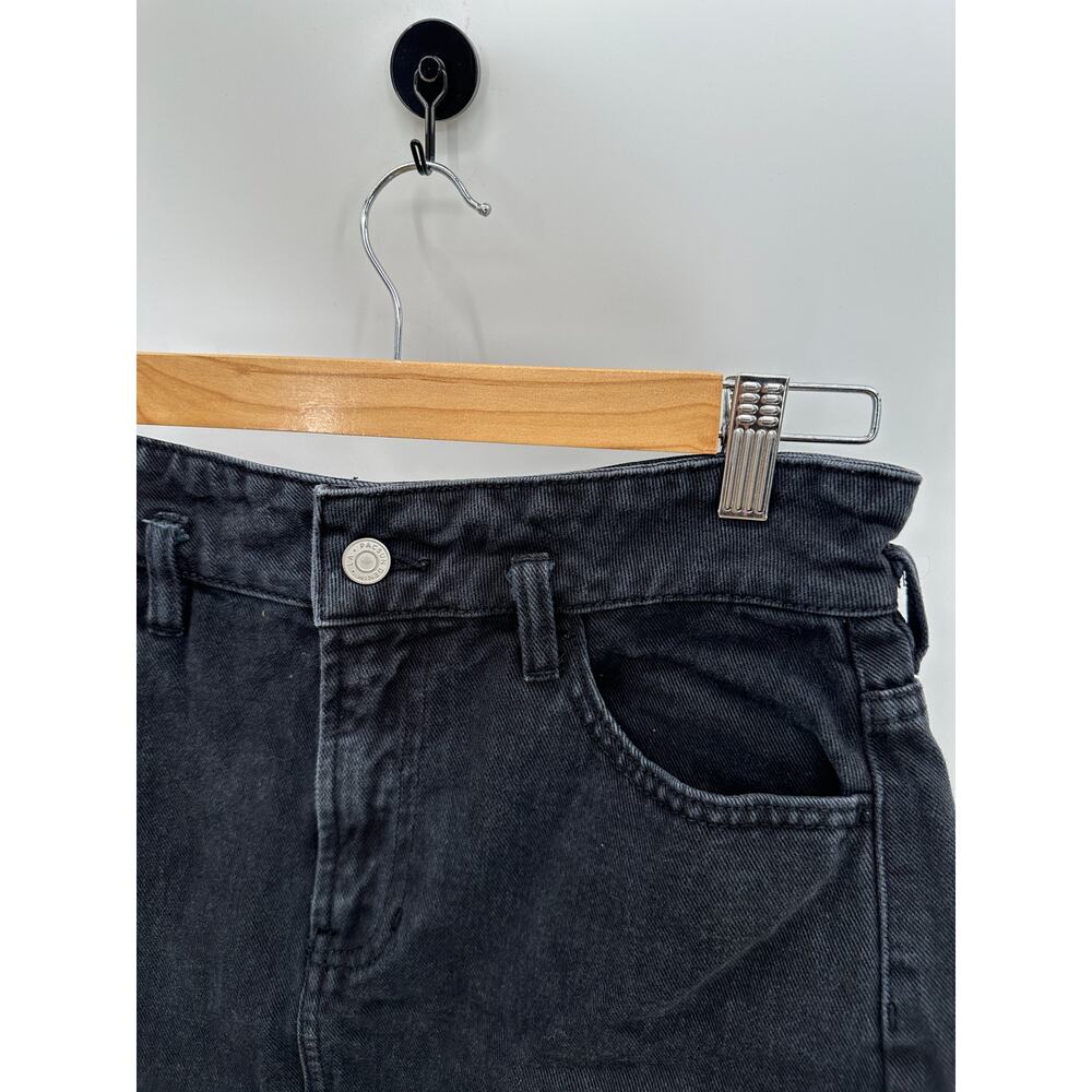 Pacsun Black Wash Mini Denim Skirt Raw Hem Womens Size 27 - Picture 4 of 7